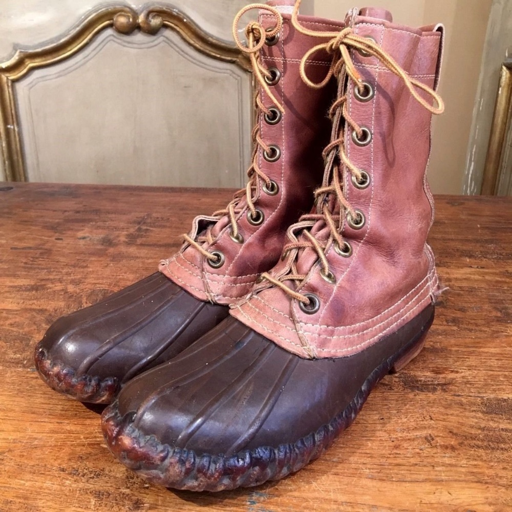 VINTAGE L.L BEAN MAINE HUNTING BOOTS MENS 6 RARE 1960's LABEL!!! OID STOCK MINT!